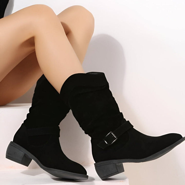 W&W Mode | Lässige Stiefel Aus Wildleder Mit Spitzer Zehe