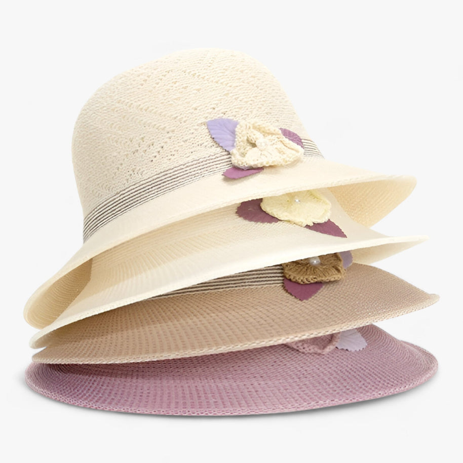 Sonnenhut mit Perlenblumen - Stilvoller Schatten & Schutz