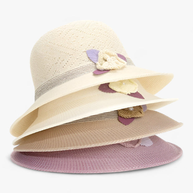 Sonnenhut mit Perlenblumen - Stilvoller Schatten & Schutz