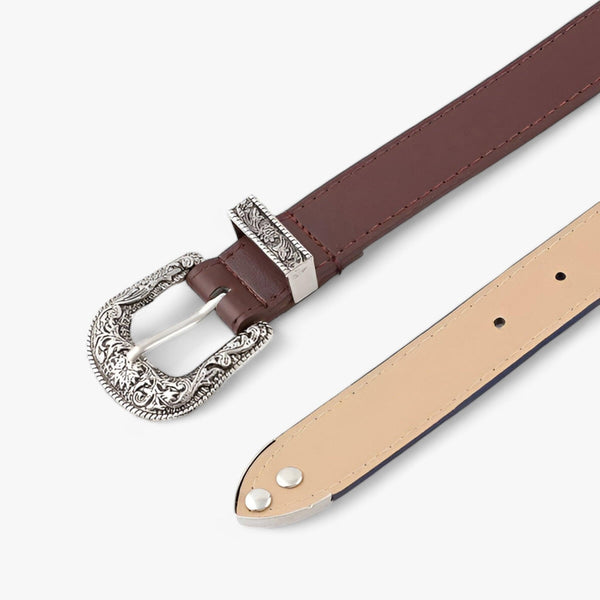 WW | Boho Western Leder Gürtel Für Damen Weinlese Stil & Langlebiges Design