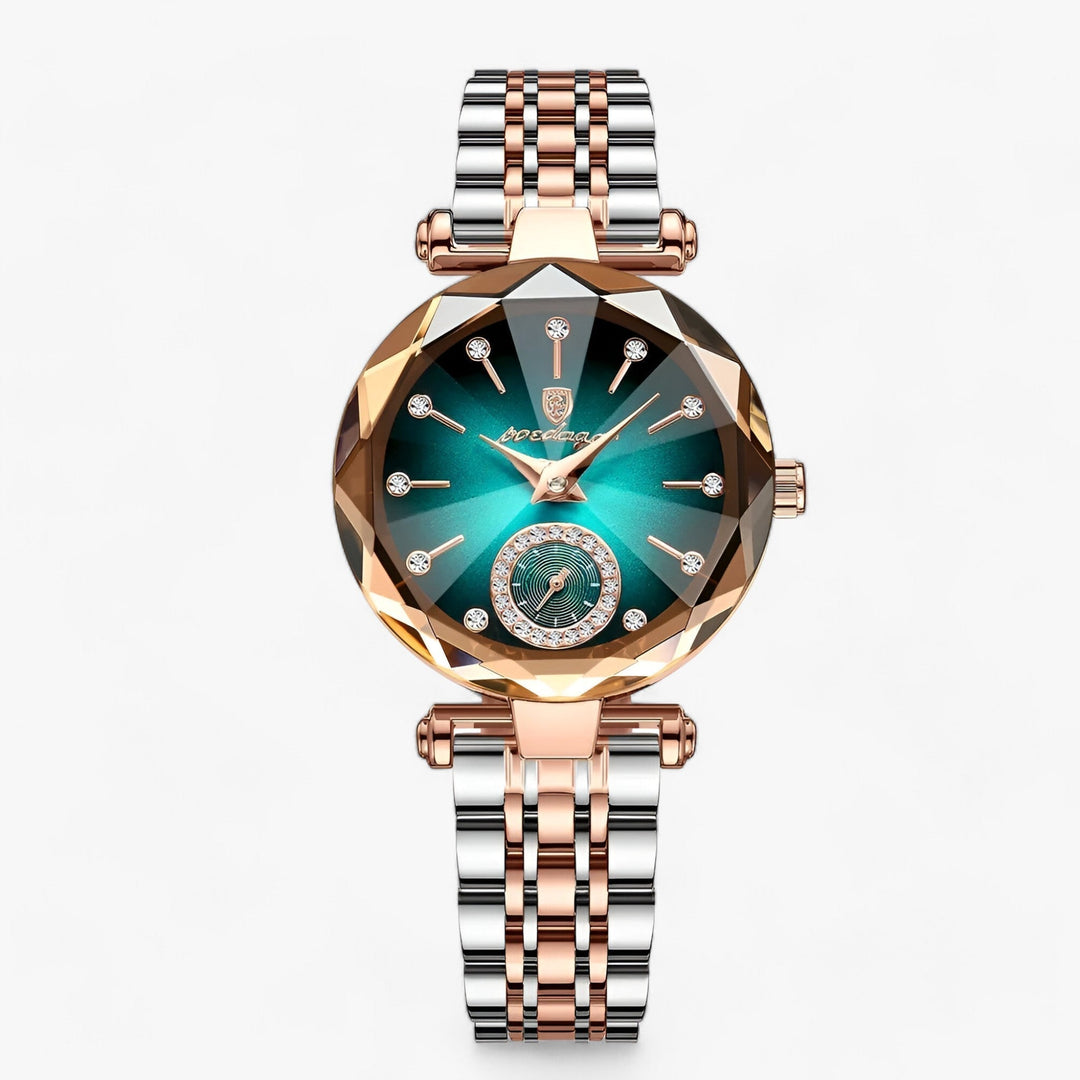 W&W Mode | Luxus Damenarmbanduhr Aus Edelstahl Mit Diamantakzenten