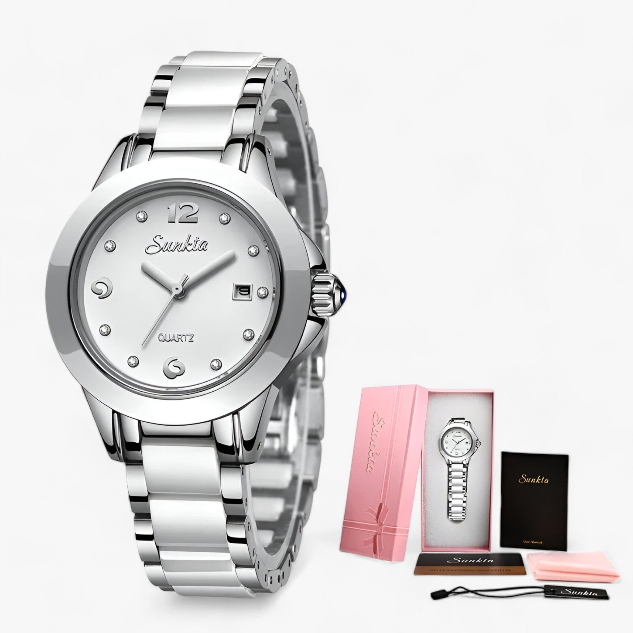 WW | Keramisch Stahrrunde Uhr