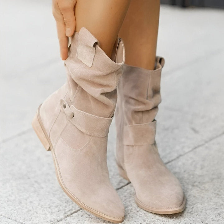 W&W Mode | Lässige Stiefel Aus Wildleder Mit Spitzer Zehe