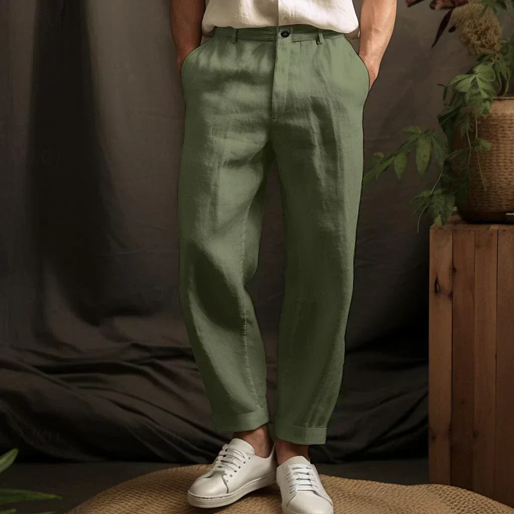 WW | Lockere Baumwolle Leinen Herren Hose