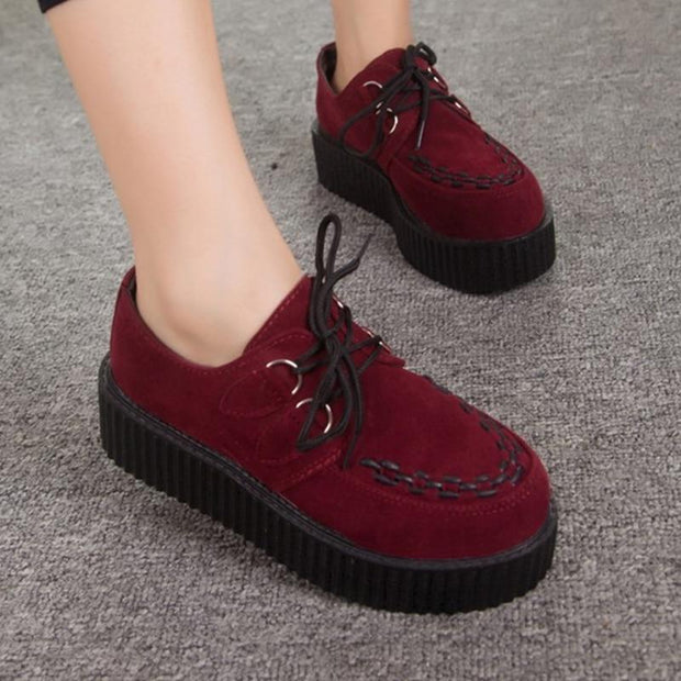 WW | Plattform Wildleder Schnür Creepers