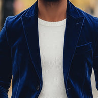WW | Weinlese Samt Einreiher Anzugjacke Elegant & Stilvoll
