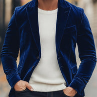 WW | Weinlese Samt Einreiher Anzugjacke Elegant & Stilvoll
