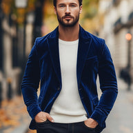 WW | Weinlese Samt Einreiher Anzugjacke Elegant & Stilvoll