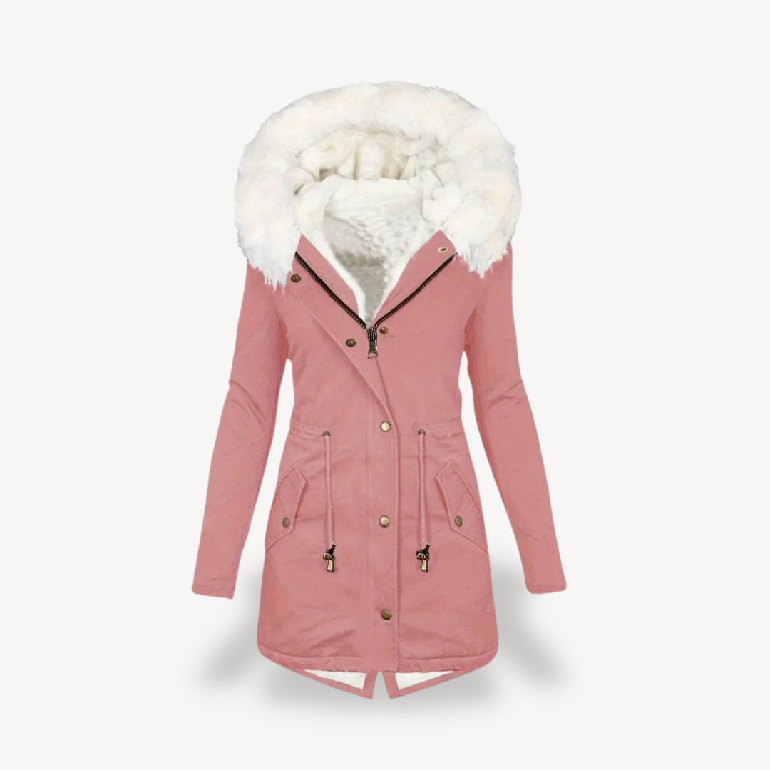 WW | Damen Kunstpelz Kapuzen Parka Jacke