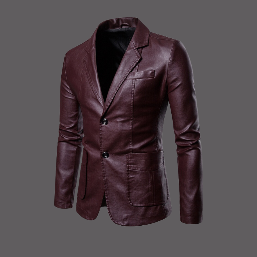 W&W Mode - Modische Leathet Jacke für Männer