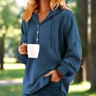WW | Stylischer Luftiger Damen Kapuzenpullover in Übergröße