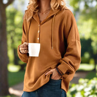 WW | Stylischer Luftiger Damen Kapuzenpullover in Übergröße
