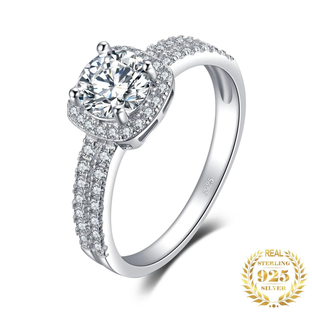 WW | Klassische 925 Sterling Silber mit Zirkon Edelstein Ringe