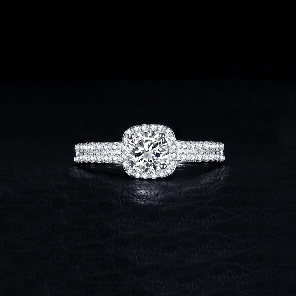 WW | Klassische 925 Sterling Silber mit Zirkon Edelstein Ringe