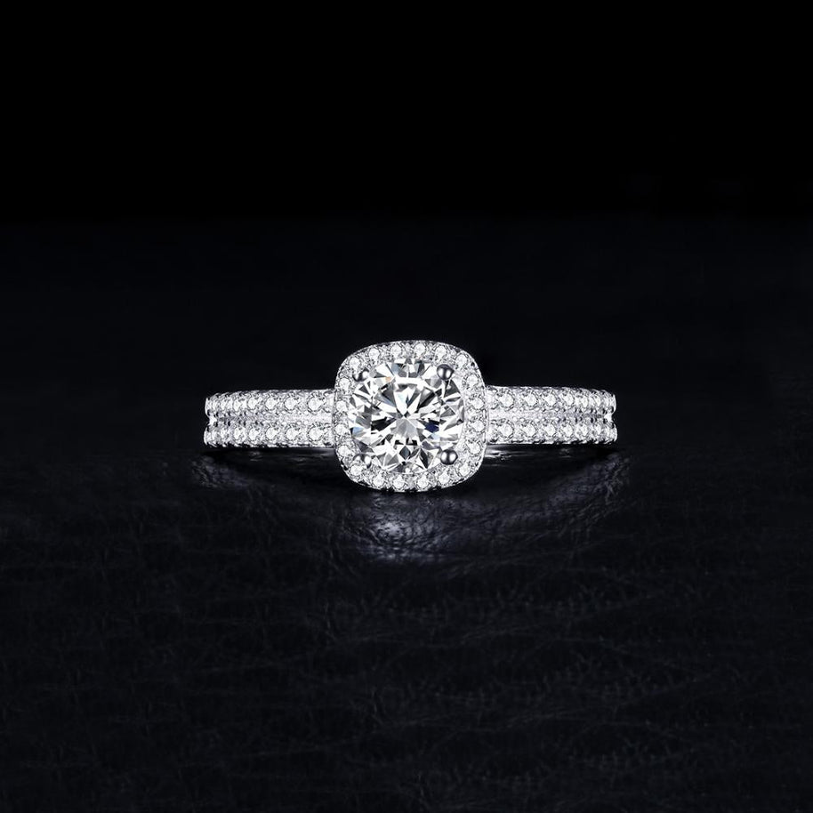 WW | Klassische 925 Sterling Silber mit Zirkon Edelstein Ringe