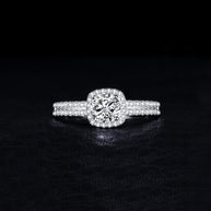 WW | Klassische 925 Sterling Silber mit Zirkon Edelstein Ringe