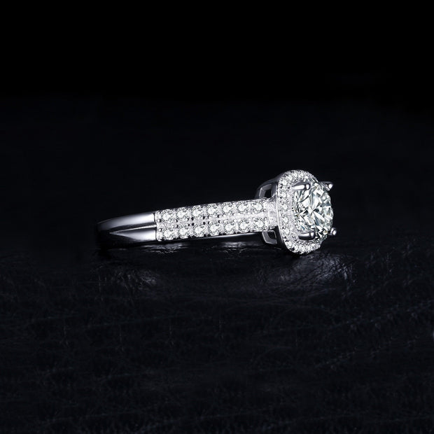 WW | Klassische 925 Sterling Silber mit Zirkon Edelstein Ringe