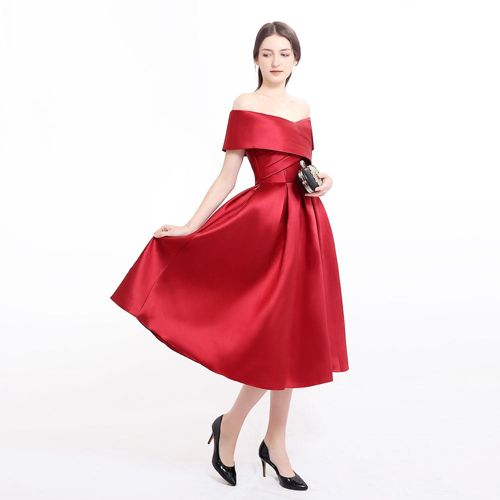WW | Satin Plissierte Kleid