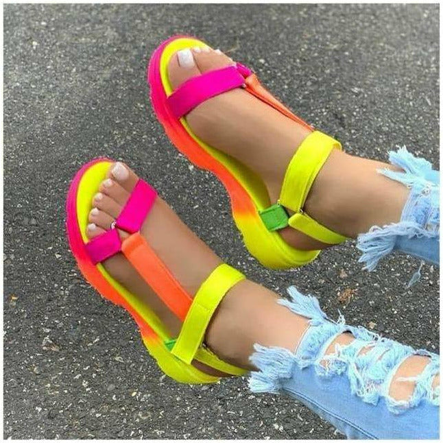 W&W Mode | Bunte Bequeme Sandalen