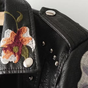 Flor™ - Geblümte Lederjacke [Letzter Tag Rabatt]