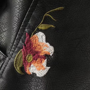 Flor™ - Geblümte Lederjacke [Letzter Tag Rabatt]