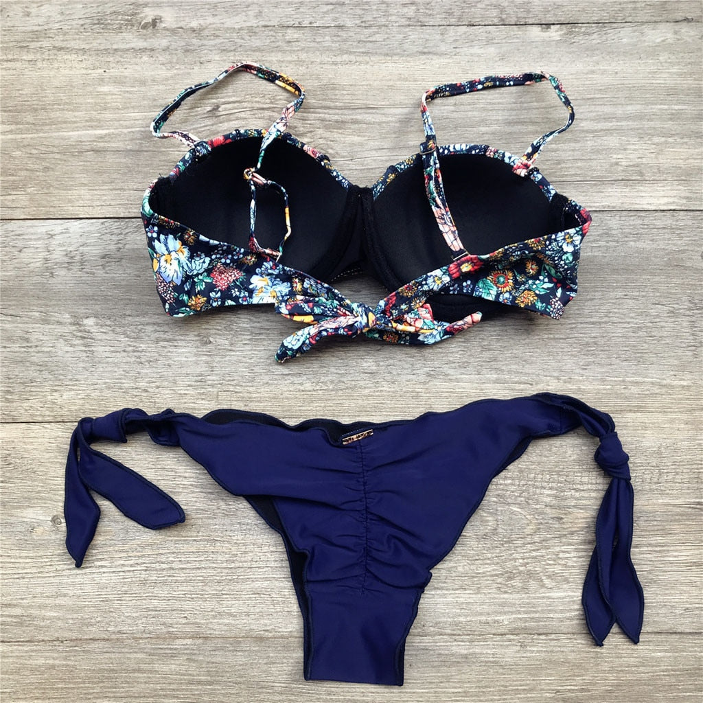 W&W Mode | Bandeau Blumenmuster Bikini