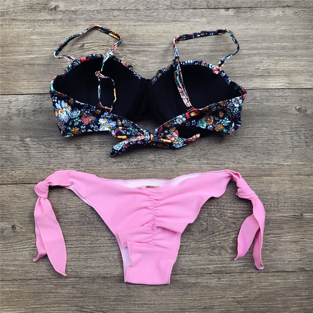 W&W Mode | Bandeau Blumenmuster Bikini