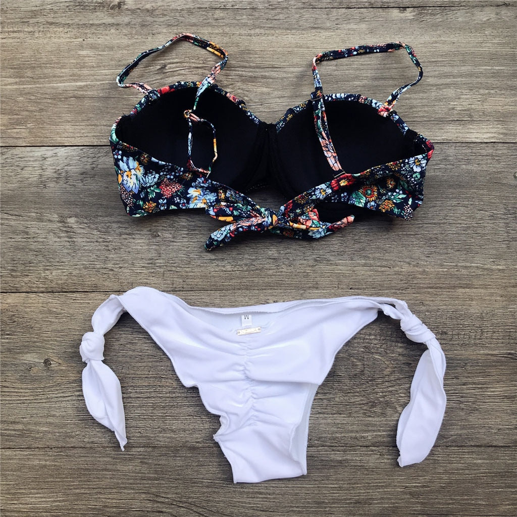 W&W Mode | Bandeau Blumenmuster Bikini