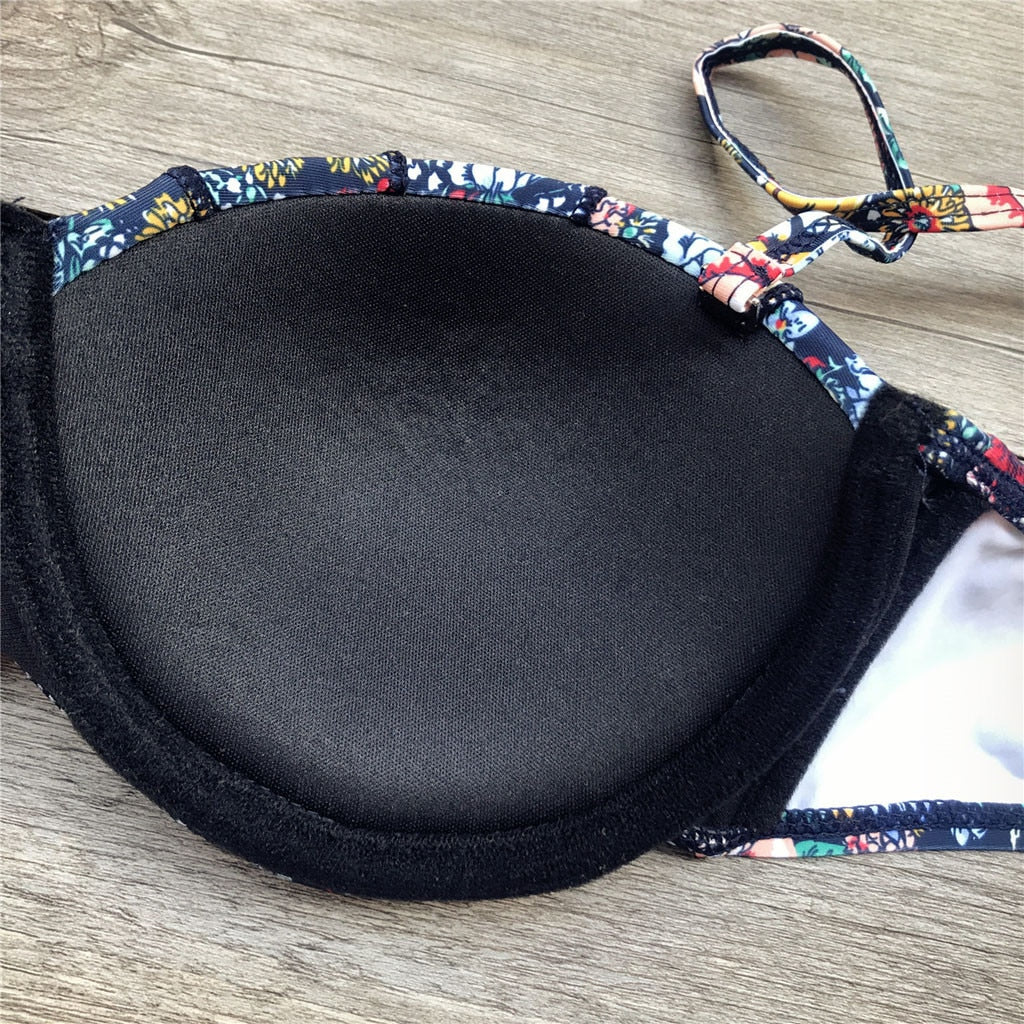 WW | Bandeau Blumenmuster Bikini