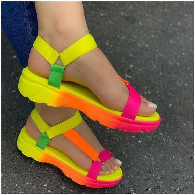 W&W Mode | Bunte Bequeme Sandalen