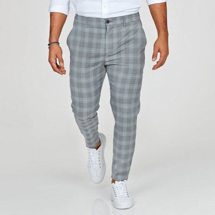 W&W Mode | Männer Karierte Slim Fit Hose
