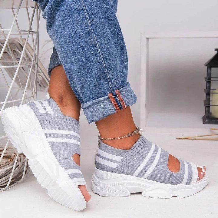 W&W Mode | Plateausandalen aus Canvas