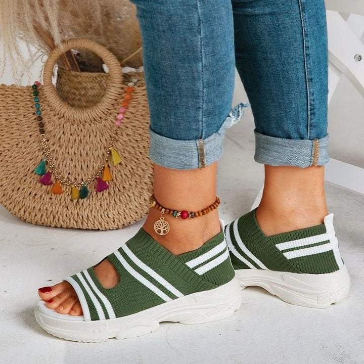 W&W Mode | Plateausandalen aus Canvas