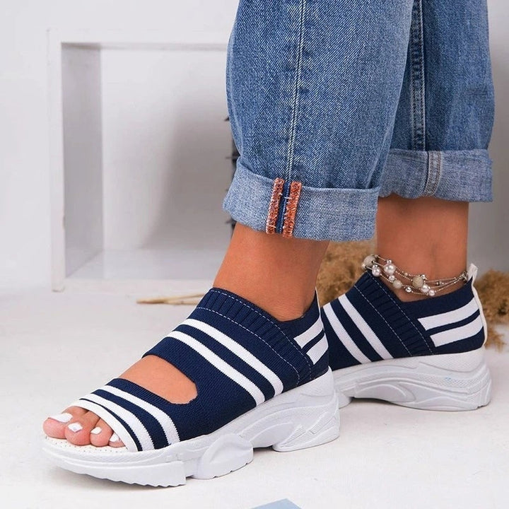 W&W Mode | Plateausandalen aus Canvas