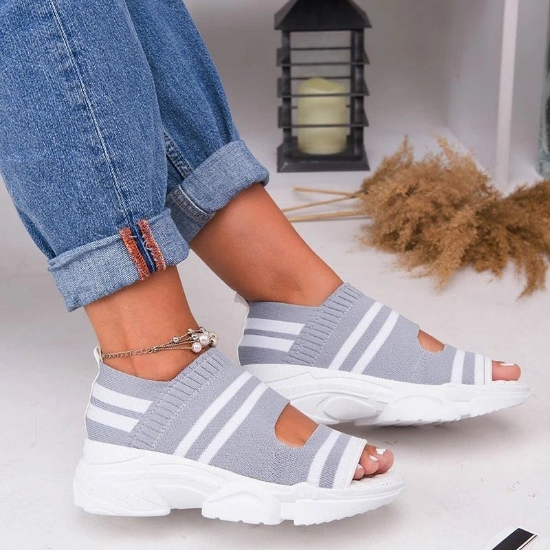 W&W Mode | Plateausandalen aus Canvas