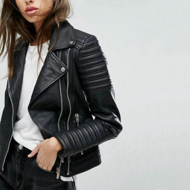 WW | Biker-Lederjacke für Damen: Ausgabe 2024