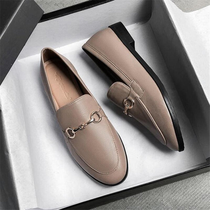 Damen Slipper aus Eco-Leder mit runder Zehenpartie
