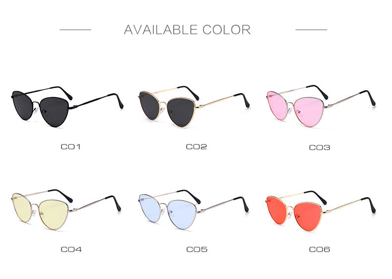 W&W Mode | Kleine Weinlese Katze Auge Sonnenbrille