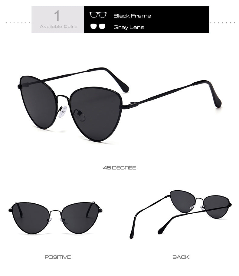 W&W Mode | Kleine Weinlese Katze Auge Sonnenbrille