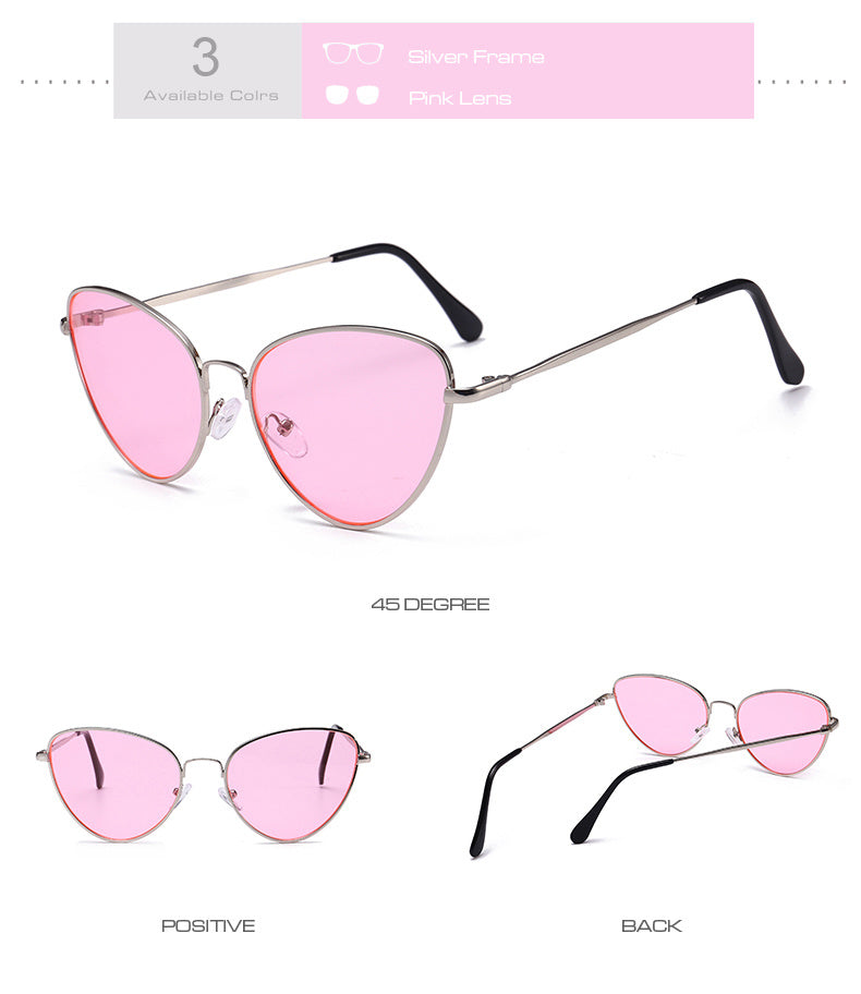 W&W Mode | Kleine Weinlese Katze Auge Sonnenbrille