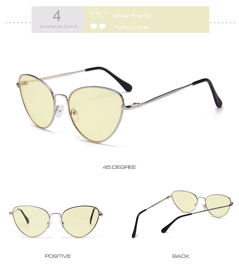 W&W Mode | Kleine Weinlese Katze Auge Sonnenbrille