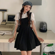 WW | Faltendes 2-In-1 Mini-Kleid mit Gebundenen Ärmeln