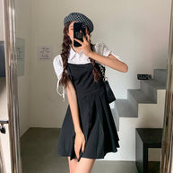 WW | Faltendes 2-In-1 Mini-Kleid mit Gebundenen Ärmeln