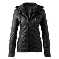 WW | Designer-Lederjacke Mit Kapuze