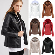 WW | Designer-Lederjacke Mit Kapuze