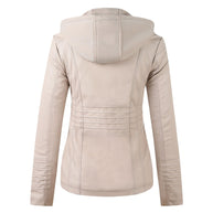 WW | Designer-Lederjacke Mit Kapuze