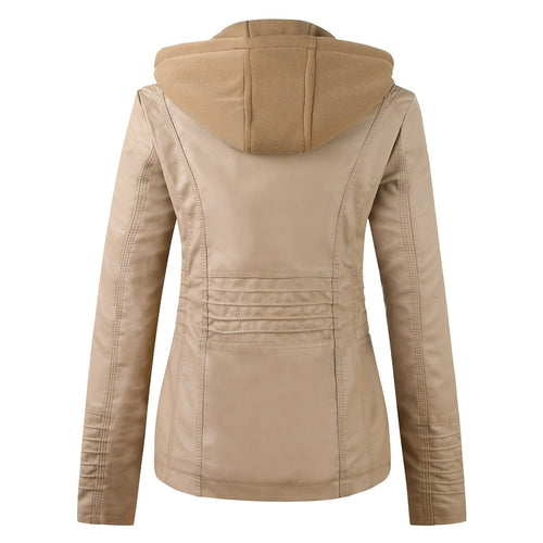 WW | Designer-Lederjacke Mit Kapuze