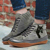 WW | Fläche Stiefel Mit Katzenprint