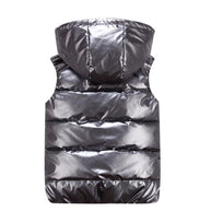 WW | Ärmellos Kapuze Daunen Jacke Mit Reissverschluss