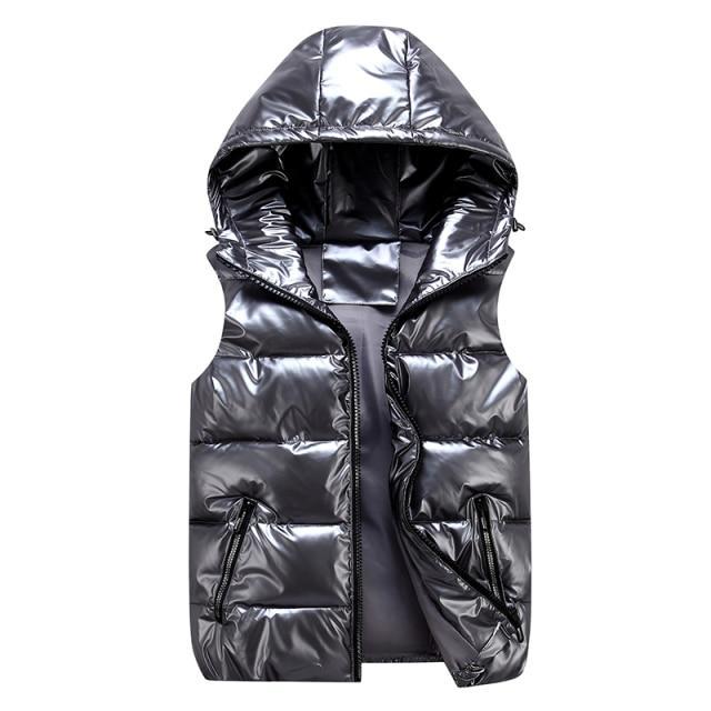 W&W Mode | Ärmellos Kapuze Daunen Jacke Mit Reissverschluss